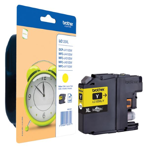 Brother LC125XLY - Rendimento Super Alto - giallo - originale - cartuccia d'inchiostro - per Brother DCP-J4110, MFC-J4410, J4510, J4610, J4710, J6520, J6720, J6920